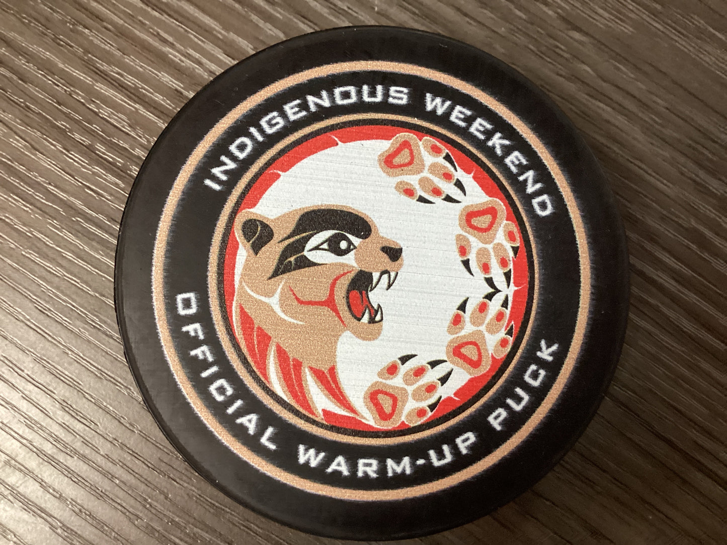 Indigenous warm up Puck