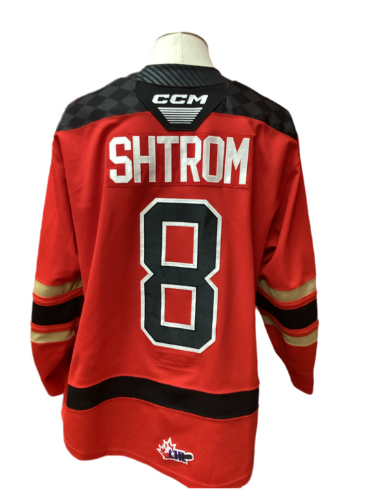 SHTROM Red Game Worn 2023-2024 season